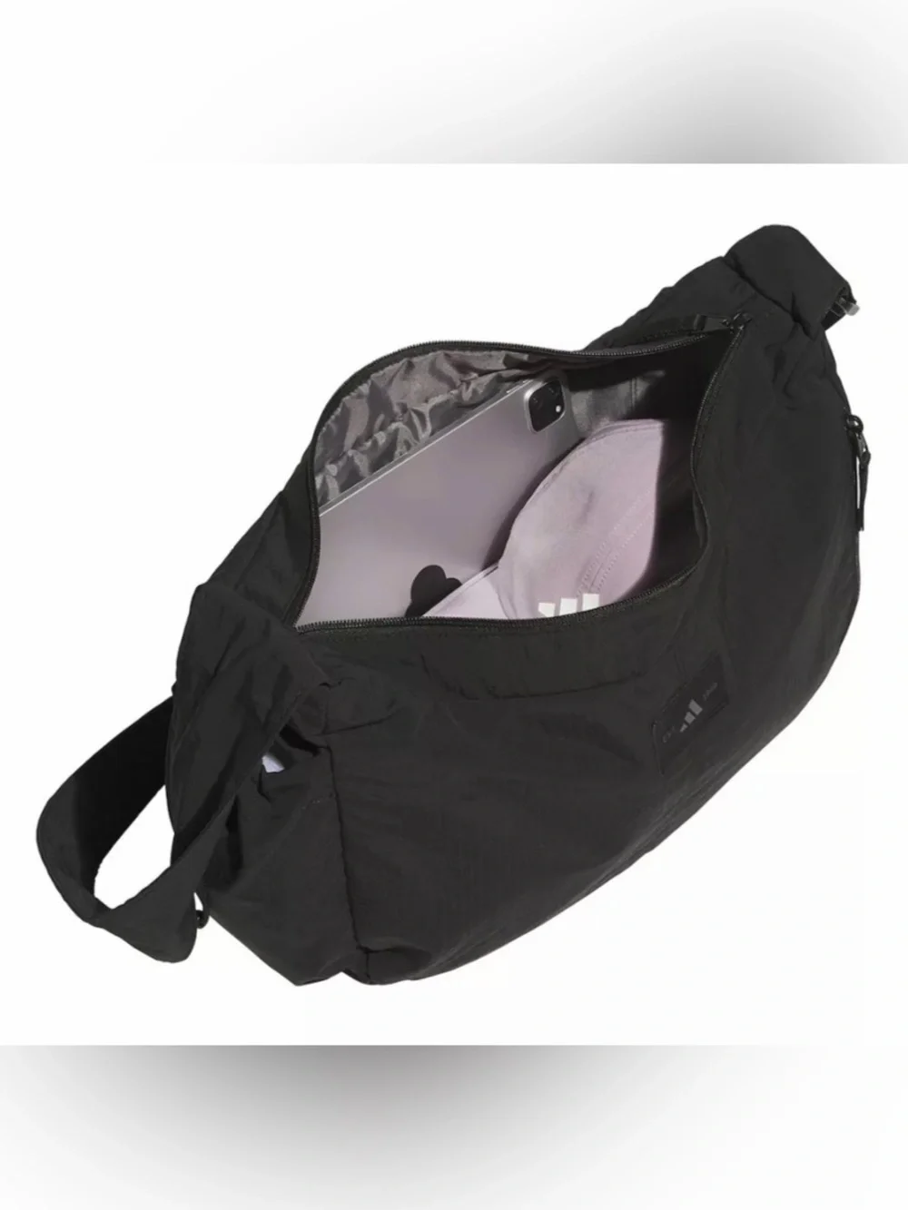 NWT adidas Crescent Crossbody in Black Nylon ORG RETAIL $48